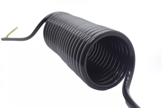 Chicote eletrico espiral 5,5m - 7 vias carreta com led