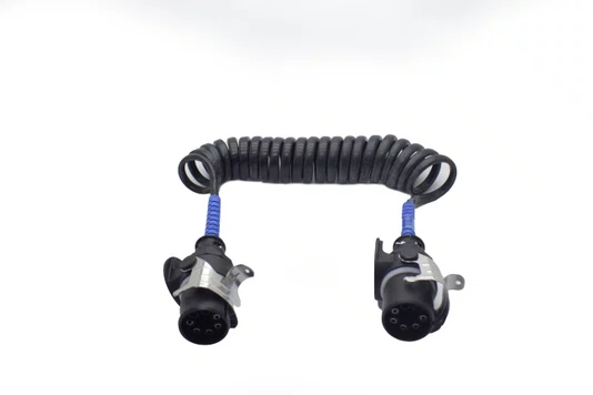 Chicote eletrico espiral 5,5m - 7 vias carreta com led