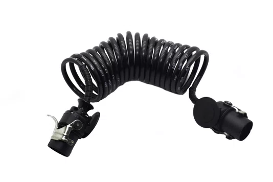 CHICOTE ELETRICO ESPIRAL 6,5M C/ 2 TOMADAS MACHO 7