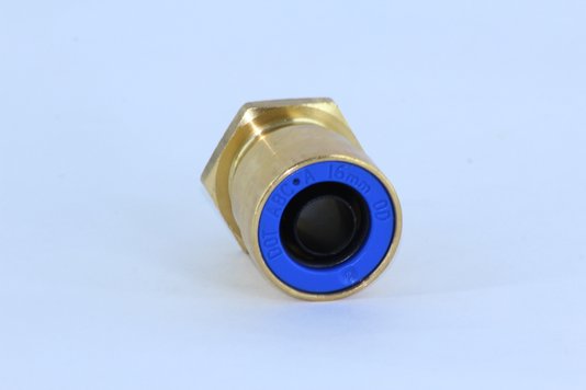 Conector roscado p/ tubo 16,20mm c/ rosca m16