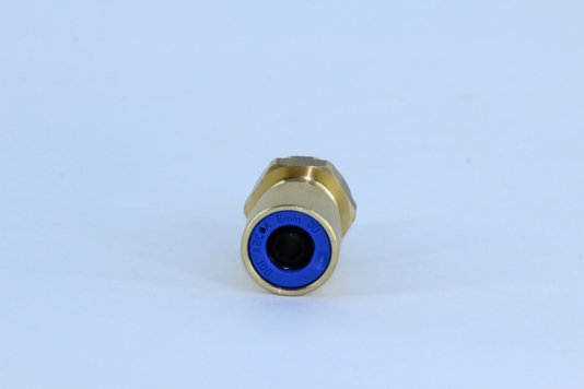 Conector roscado p/ tubo 8 x 1,0mm c/ rosca m12