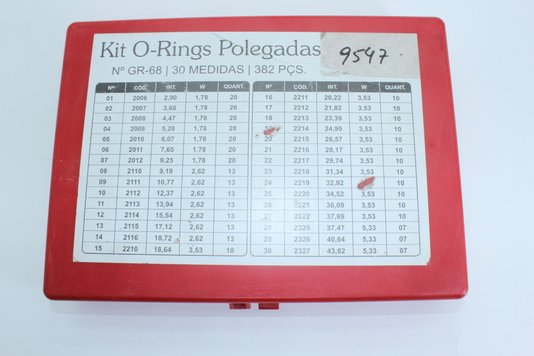 Conj. de anéis oring caixa retangular 382 peças