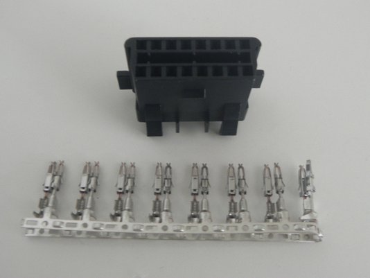 Kit conector e terminais 16 vias linha vw