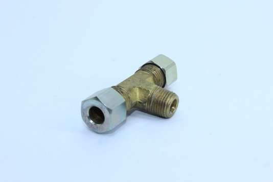 Tee macho central 1/4 x 1/8 npt