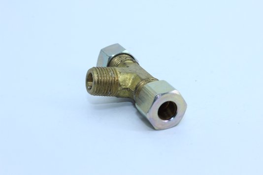 Tee macho central 1/4 x 1/8 npt
