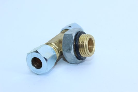 Tee macho central com porca 8mm x m16