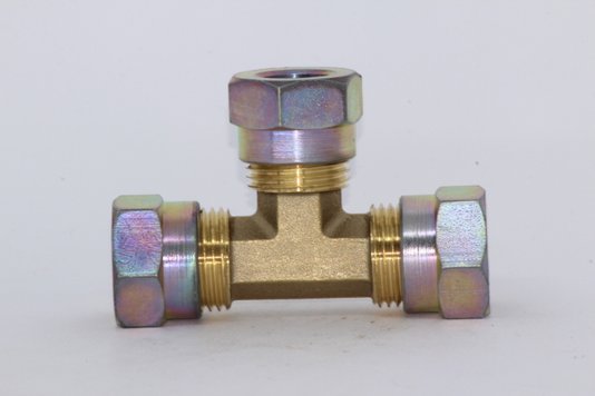 Tee união emenda em metal 12mm