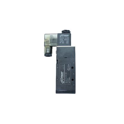 Válvula 5/2 Vias Simples com Solenóide 24V e Rosca 1/4" BSP