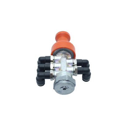 Válvula de Botão 5/2 Vias com Cotovelo 1/8" e 1/4" BSP