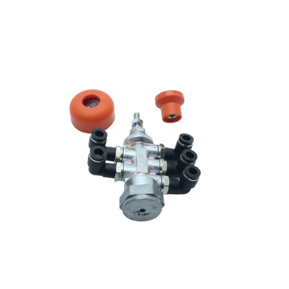 Válvula de Botão 5/2 Vias com Cotovelo 1/8" e 1/4" BSP