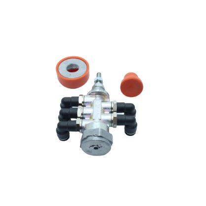 Válvula de Botão 5/2 Vias com Cotovelo 1/8" e 1/4" BSP