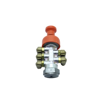 Válvula de Botão 5/2 Vias com Cotovelo Latão 1/8" e 1/4" BSP