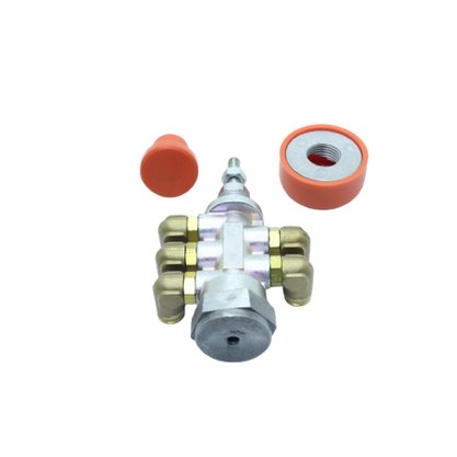 Válvula de Botão 5/2 Vias com Cotovelo Latão 1/8" e 1/4" BSP