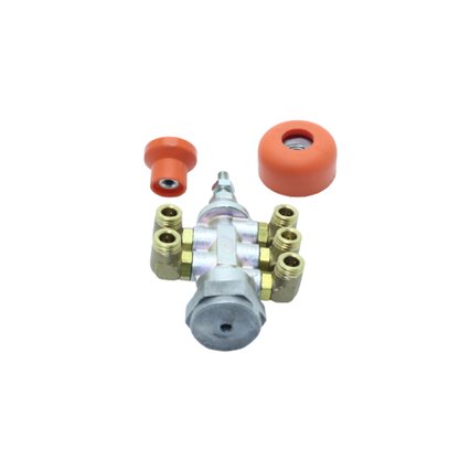 Válvula de Botão 5/2 Vias com Cotovelo Latão 1/8" e 1/4" BSP