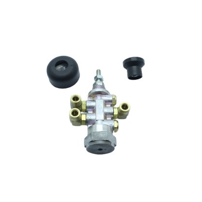Válvula de Botão 5/2 Vias com Cotovelo Latão 6mm e 1/8" BSP