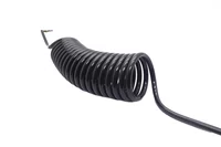 Chicote eletrico espiral 5,5m - 7 vias carreta com led