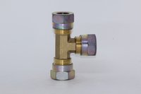 Tee união emenda em metal 12mm